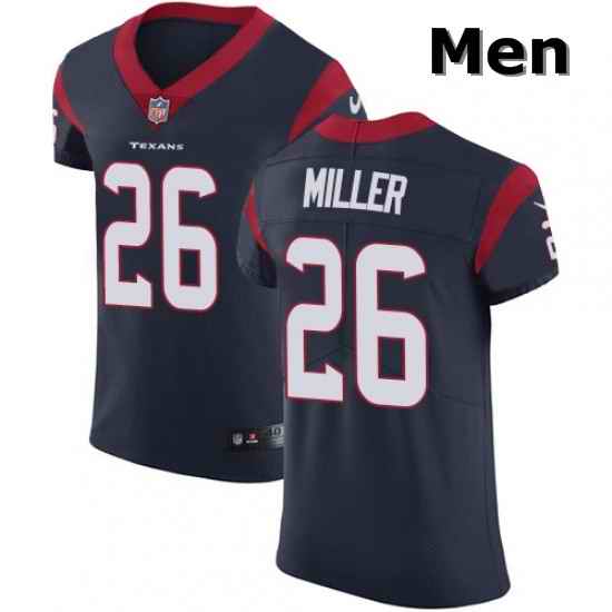 Men Nike Houston Texans 26 Lamar Miller Navy Blue Team Color Vapor Untouchable Elite Player NFL Jersey